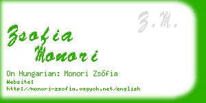 zsofia monori business card